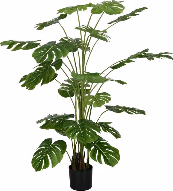 Pianta Artificiale Monstera Verde Aosom con Vaso, Altezza: 180 cm