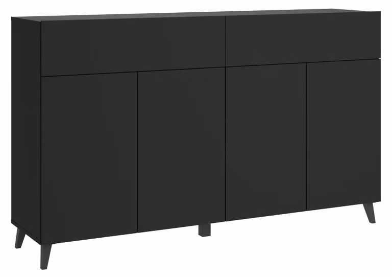 Comò ampio per il soggiorno, 160 cm, colore grigio antracite