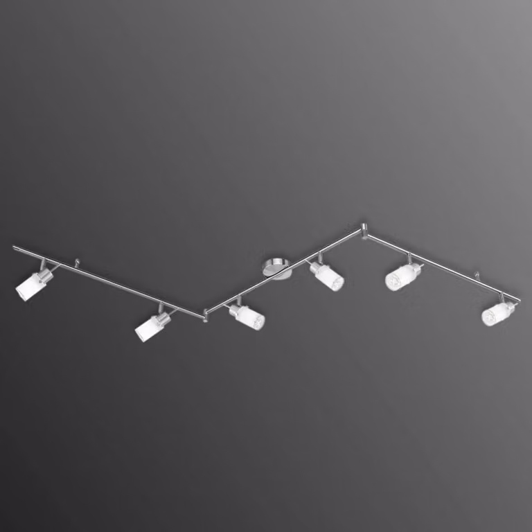 JUST LIGHT. GmbH Plafoniera a LED MAX, Alluminio / Grigio / Zincato, Soggiorno / Sala da pranzo, Metallo, Moderno, Plafoniera LED