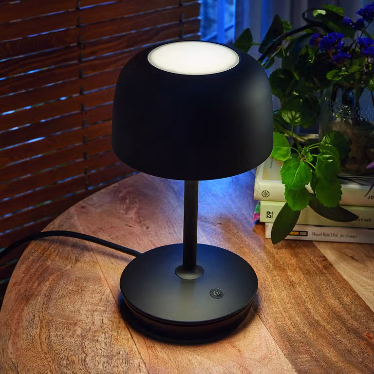 Bover Lampada da tavolo a LED Bol, dimmerabile, Nero, Soggiorno / Sala da pranzo, Alluminio, Design, Lampada da tavolo LED