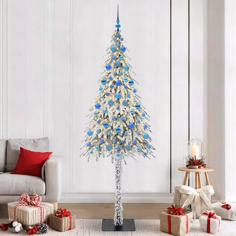 vidaXL Albero di Natale con 300 LED Bianco 210 cm PE e Acciaio