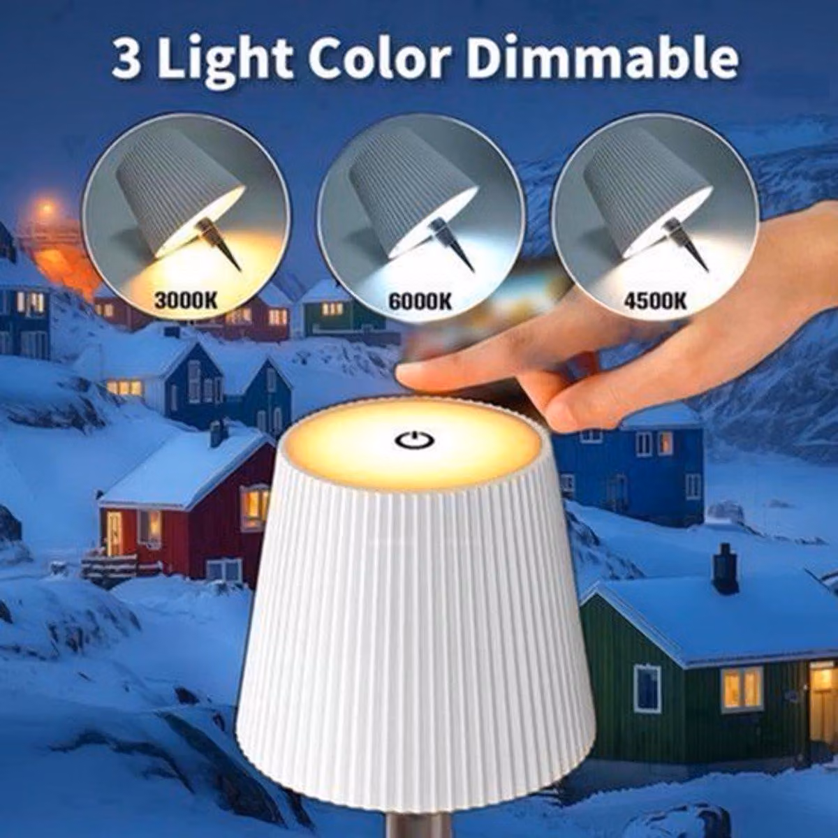 Lampada da tavolo a forma di bottiglia – Lampada LED wireless – 3 colori regolabili – Controllo touch – Illuminazione d'ambiente