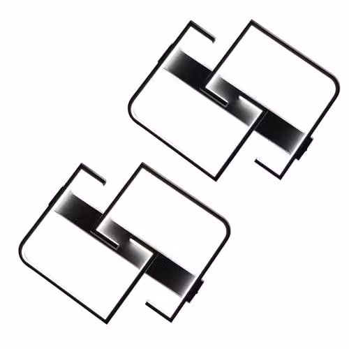 ZMH 2ERLED lampada da soffitto LED 35W nero soggiorno lampada dimmerabile con telecomando per camera da letto tavolo da pranzo ufficio corridoio
