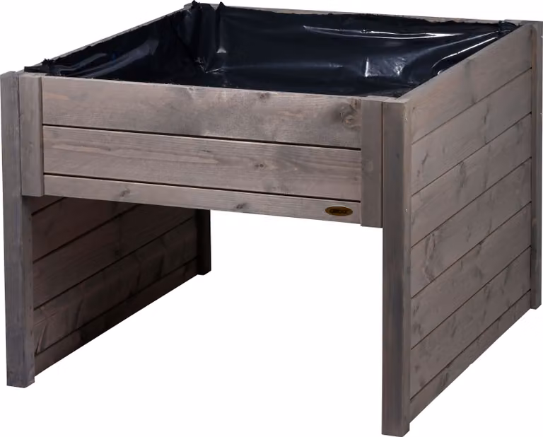 garage per tosaerba robotizzato dobar con fioriera integrata, riparo per tosaerba, 79 x 73 x 56 cm, grigio