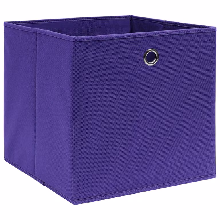Contenitori 10 pz in Tessuto non Tessuto 28x28x28 cm Viola