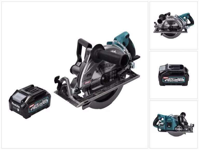 Makita RS 002 GM1 Sega circolare a batteria 40 V max. 260 mm brushless + 1x batteria 4,0 Ah - senza caricabatteria