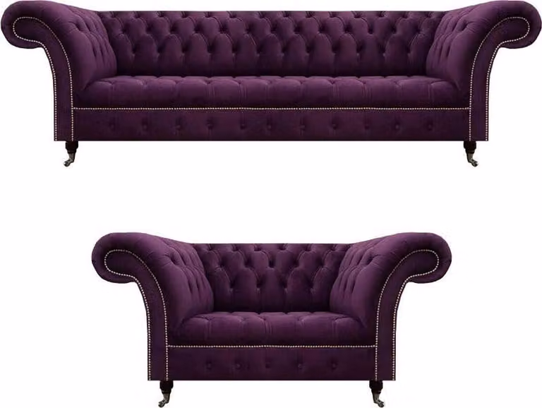 Modern Design Möbel 2x Sofas Polstermöbel Sofagarnitur Wohnzimmer