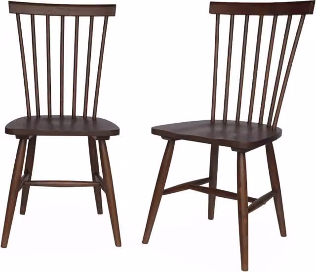 Set di 2 sedie da pranzo impilabili Sweeek in legno e metallo, stile minimalista, colore marrone e nero