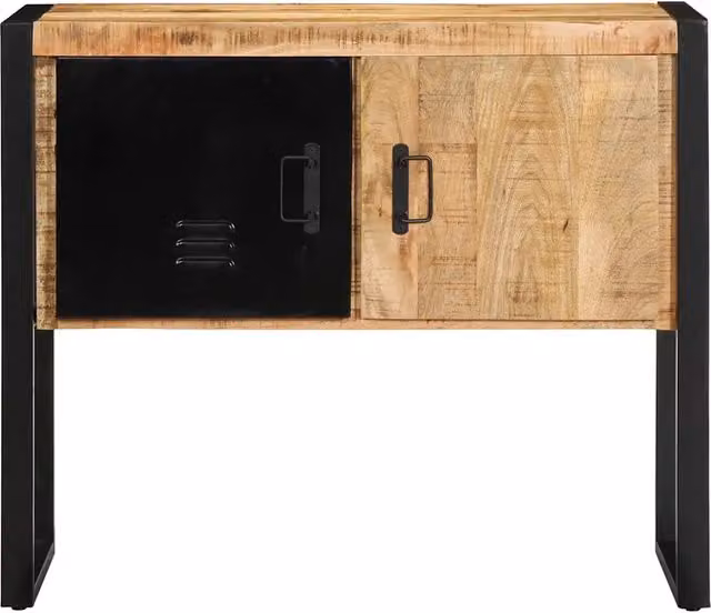Tavolo Consolle DESIGN IN in Legno di Mango Grezzo Marrone L 90 cm, P 35 cm, H 75 cm