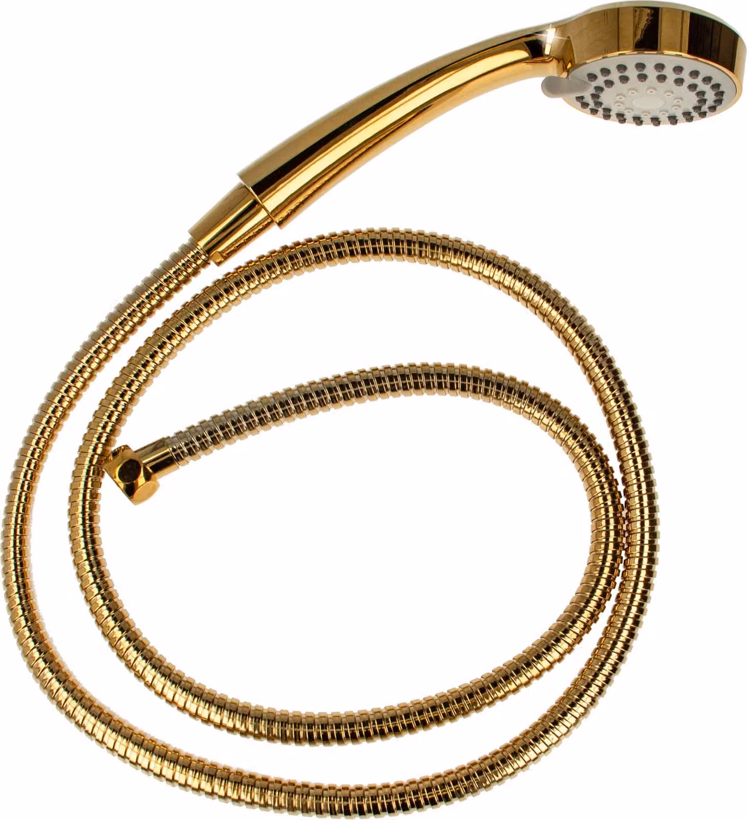 tecuro Antikalk - Doccia a mano ew-080 oro - con 3 funzioni e flessibile in metallo da 125 cm - placcato oro