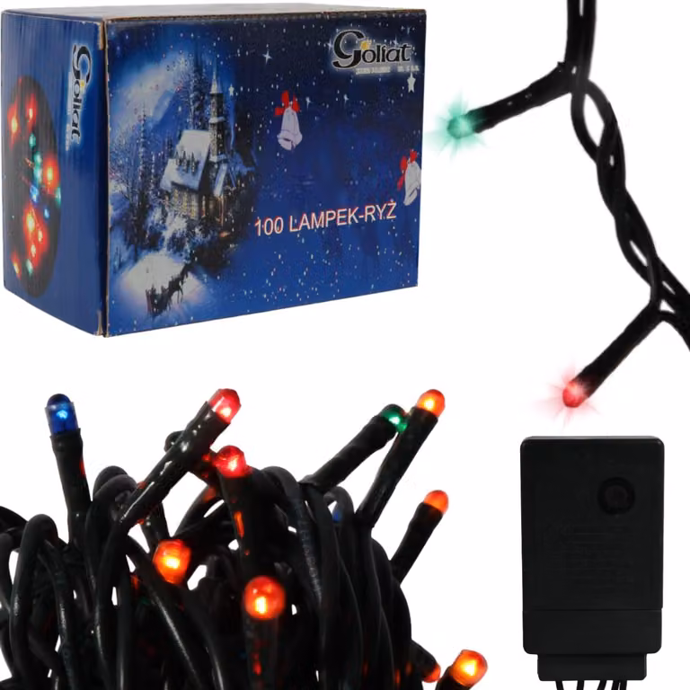 Luci Di Natale A Led 100 Pezzi Tipo Riso Con Programmatore Multicolore