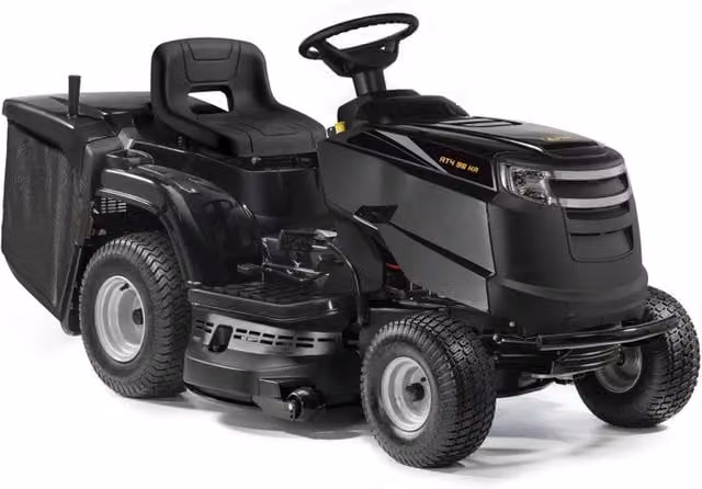 Trattorino tagliaerba Alpina AT4 98 HA ST 450 nero con motore a scoppio da 432 cc e kit mulching