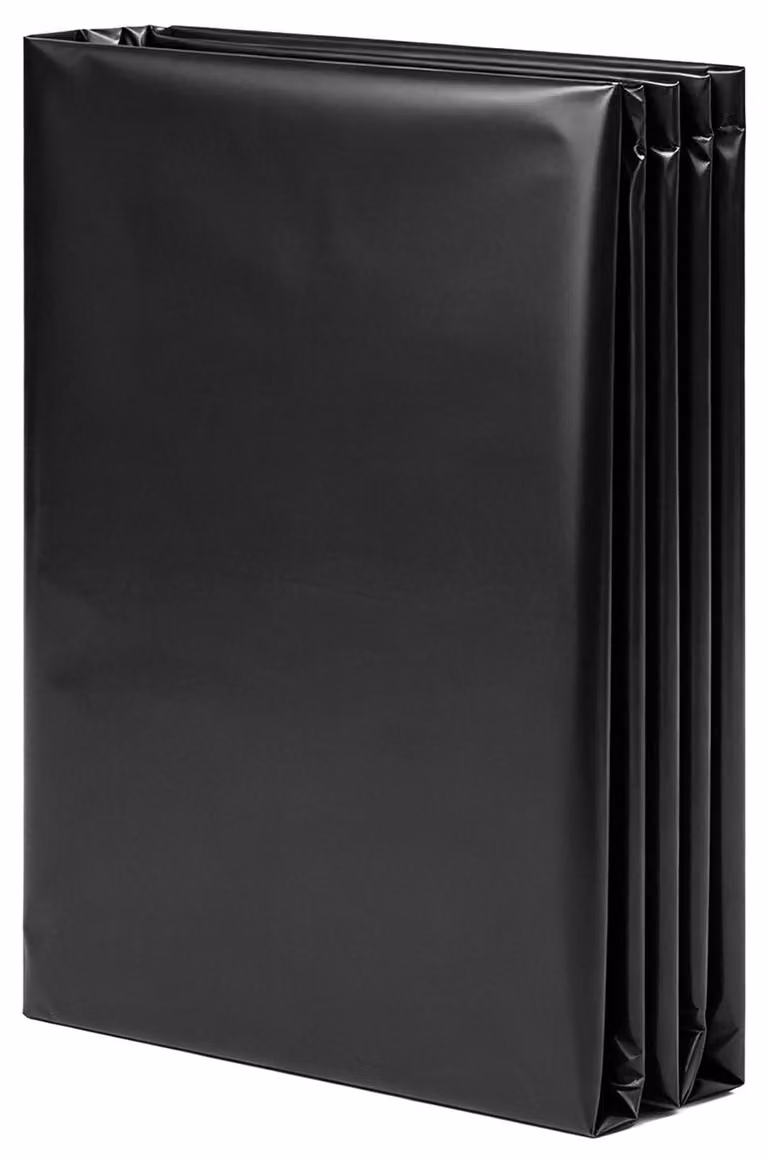 SucceBuy, foglio di polietilene nero, dimensioni 3,05 x 7,62 metri, spessore 0,15 mm, pellicola di plastica versatile per giardinaggio, telo di copertura, lavori di pittura, cantine, barriera al vapore e controllo delle erbacce