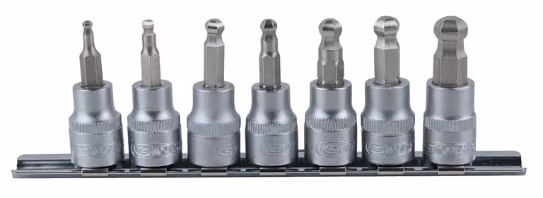 KS TOOLS Set di bussole esagonali da 3/8" con testa sferica 7 pezzi - 911.3922