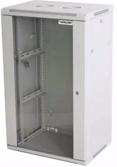 Armadio Rack 19'' a muro 20 unità sezione unica prof. 600mm Grigio