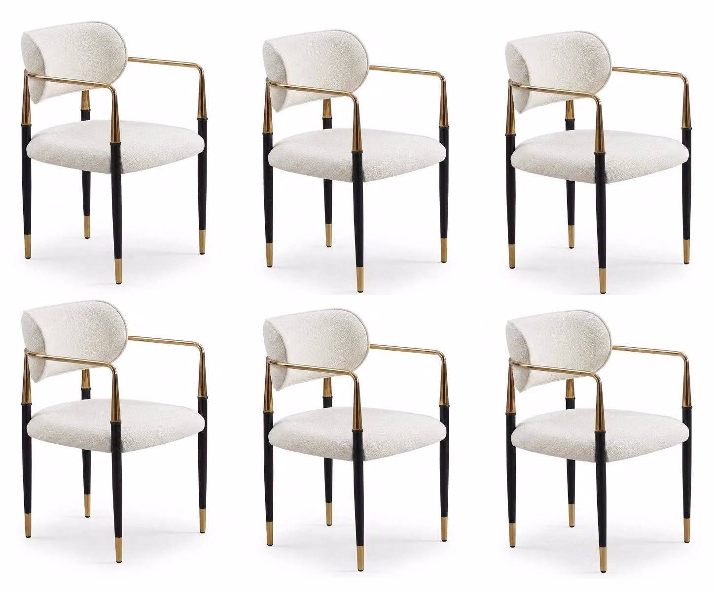Set di 6 sedie beige: comode, moderne, eleganti, morbide, classiche