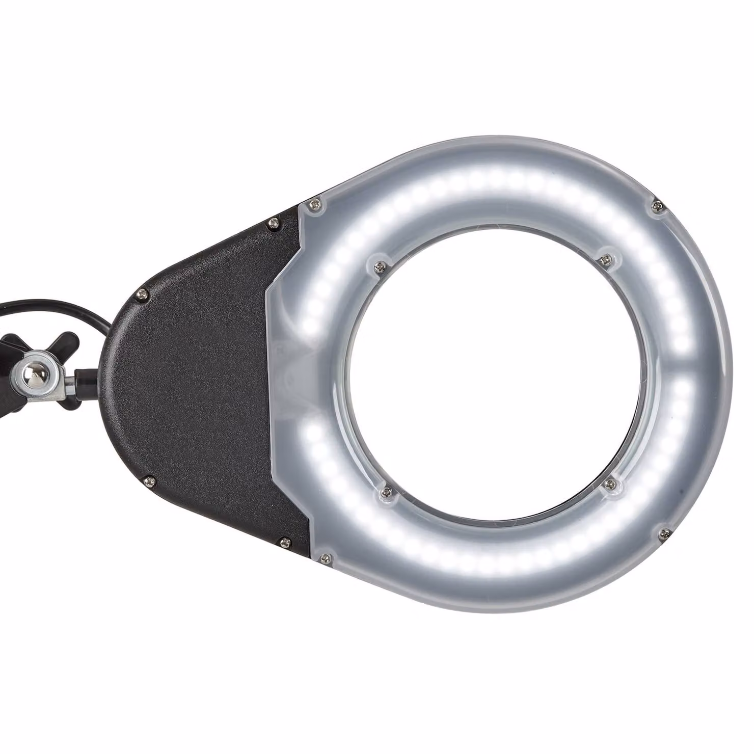 Maul Lampada con lente d'ingrandimento a LED MAULviso, nera, altezza 50 cm, morsetto MAULviso, Nero, Studio / Ufficio, Metallo, Moderno, Lampada con morsetto