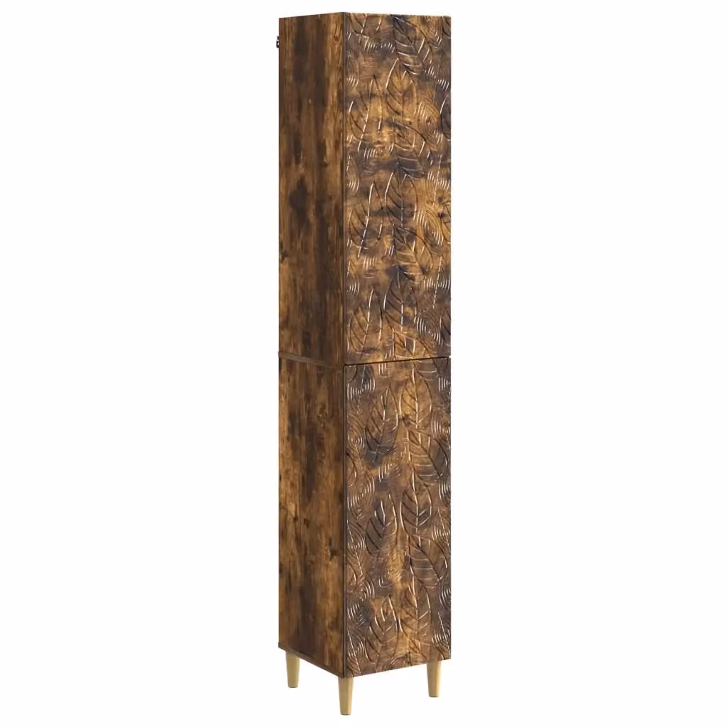 Set di 2 armadi moderni vidaXL in legno ingegnerizzato color rovere fumo con cassetti interni e ripiani per camera da letto – 2