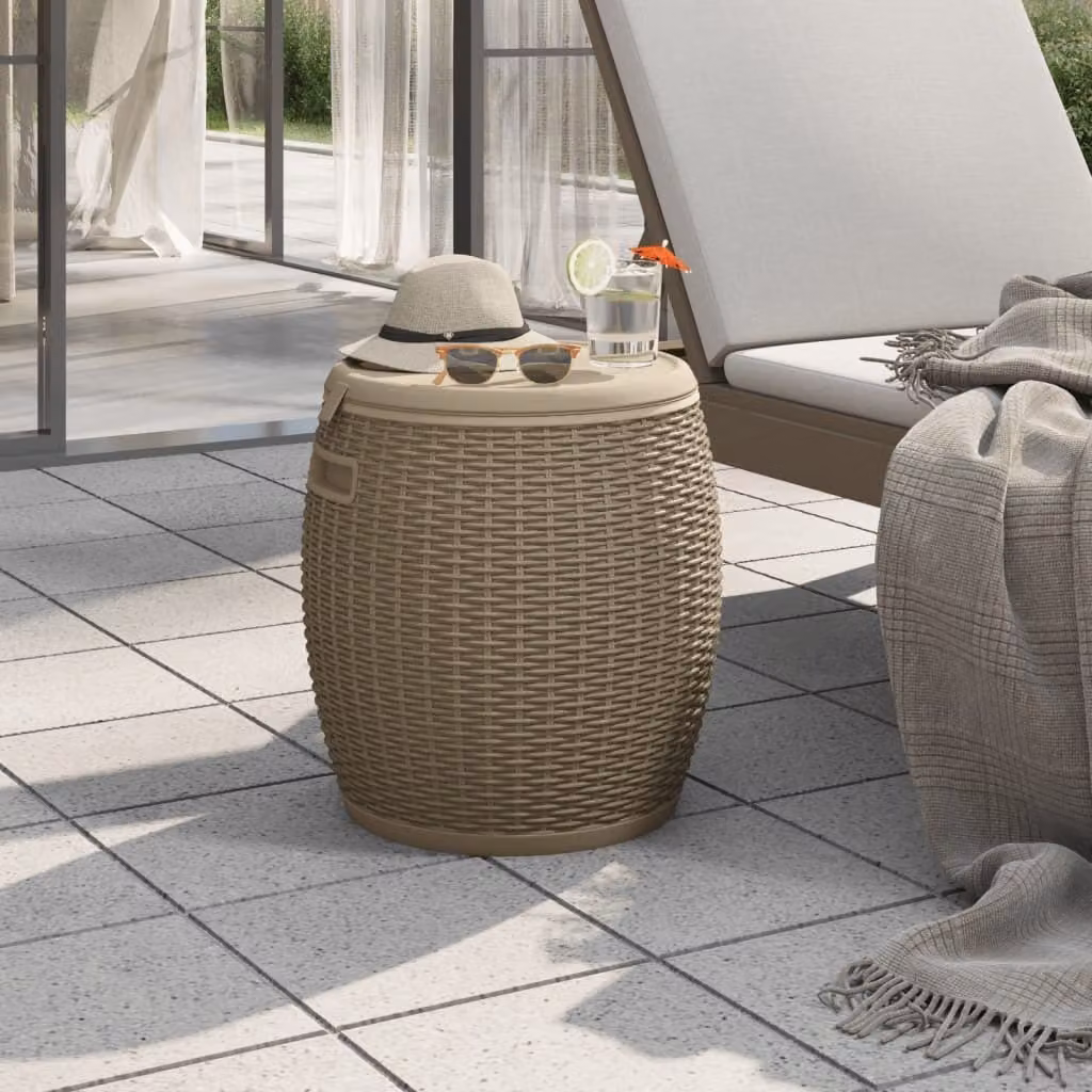 The Living Store Box da giardino 4 in 1 Marrone chiaro Polipropilene