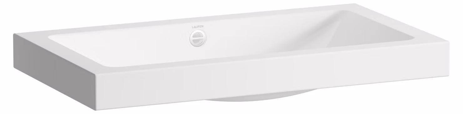 LAUFEN CLASSICS Vasque, rectangulaire, sans trou pour robinet, avec trop-plein, 800x455x111mm, blanc brillant, H512CL70001091, H512CL70001091