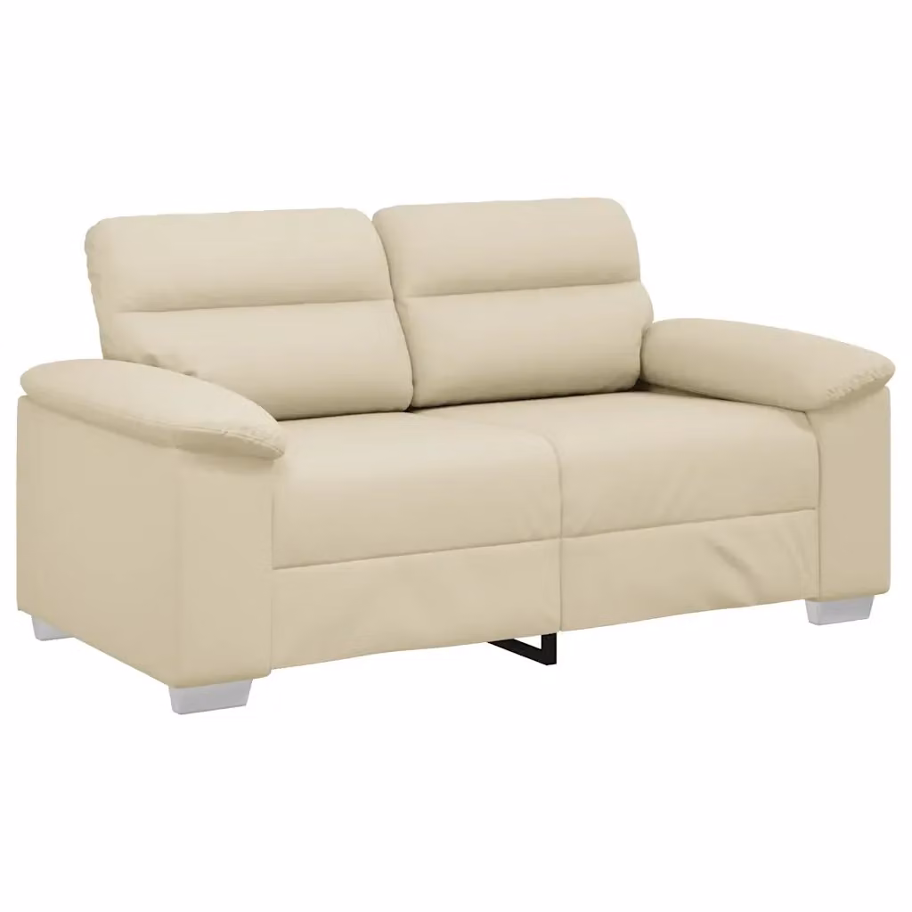 Divano a 2 posti moderno vidaXL in similpelle beige L: 160 cm, P: 81 cm, H: 84 cm – 2