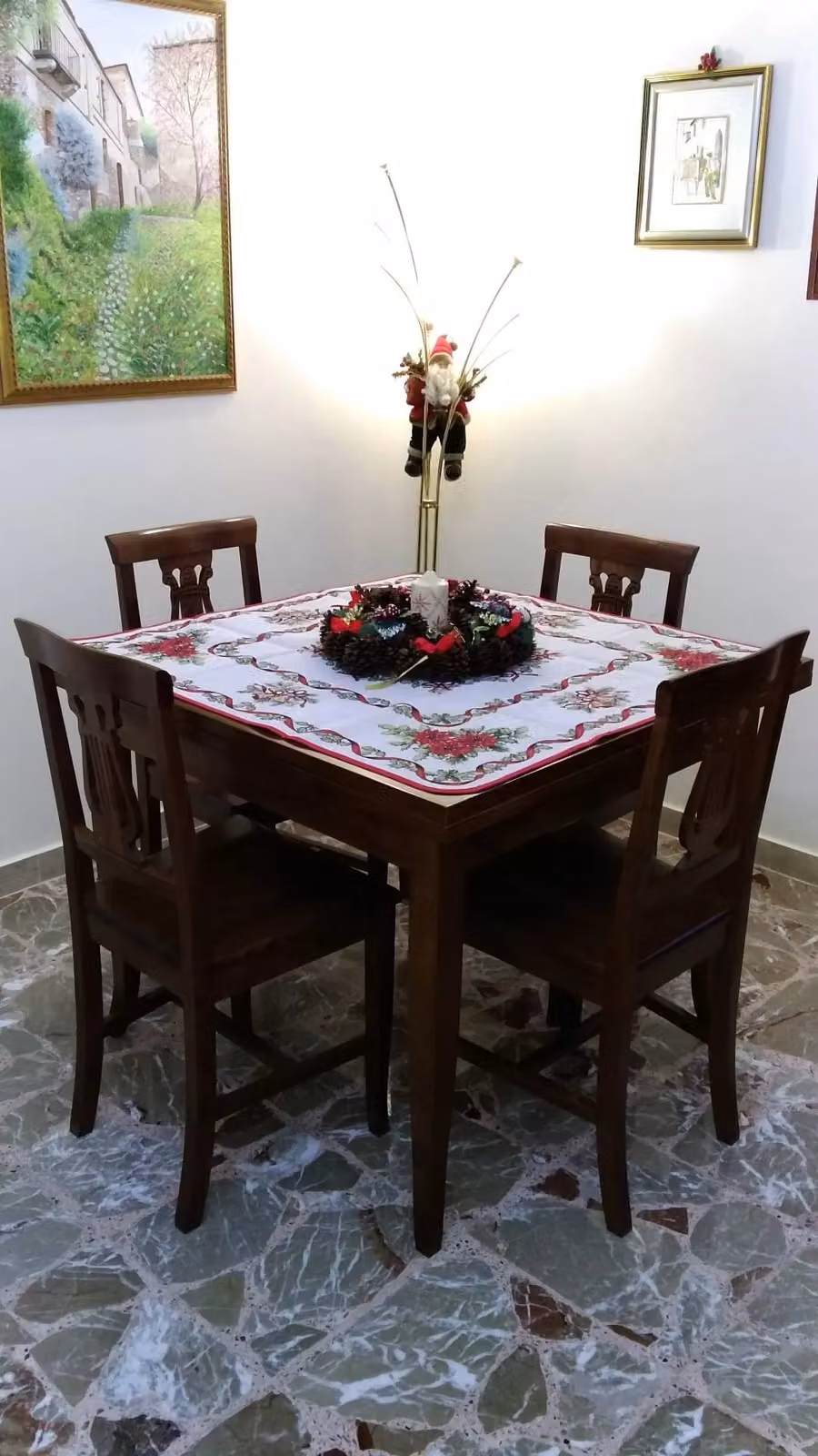 Tavolo da pranzo estensibile in legno di pino con gambe a sciabola Mobili 2G marrone L: 100 cm, P: 100 cm, H: 79,5 cm – 3