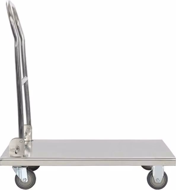 Carrello di Trasporto in Acciaio Inossidabile Argento CFW1633541 L: 82 cm, P: 53 cm, H: 86 cm