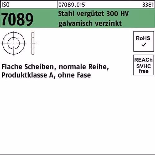Dischi Reyher ISO7089 12 (13x24x2,5) HV, vz 070890150120000 (100 pezzi)