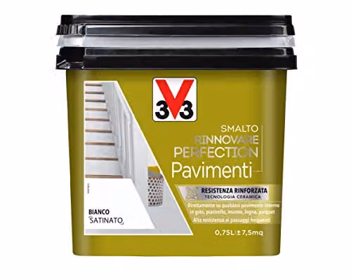 V33 Smalto Rinnovare Perfection Pavimenti Bianco Satinato 0,75L