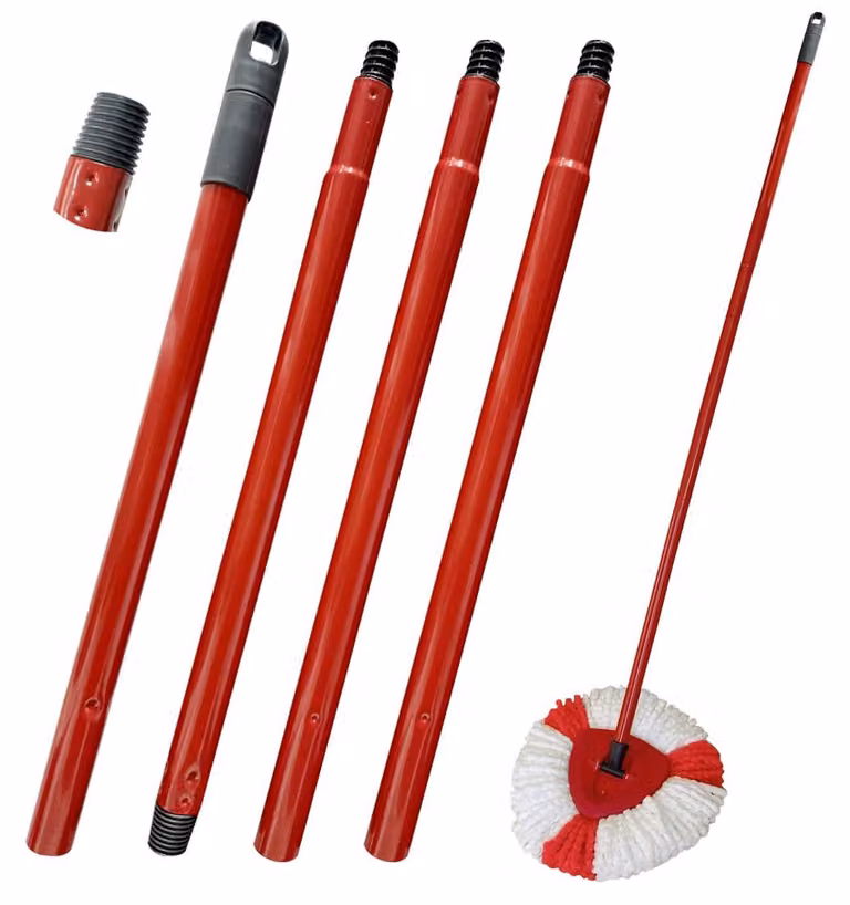 Mopsteel, set da 4 pezzi, regolabile, manico di ricambio, compatibile con il mop rotante Vileda Turbo Spin