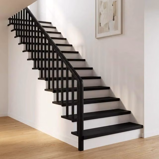 Tappeti per scale 12 pz 80 x 25 x 2 cm Nero 3446389