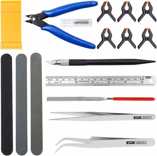 Famanu Set di strumenti per modellismo, 18 pezzi - Kit di base per modellisti