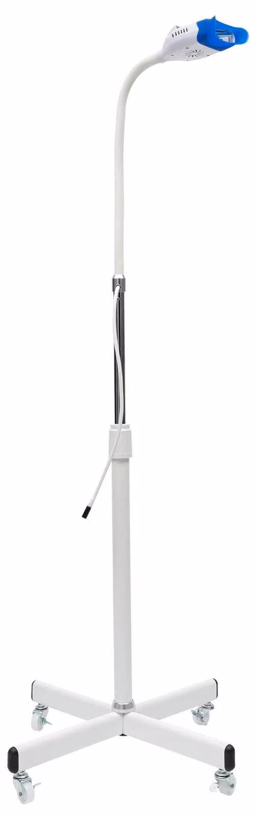 Lampada LED per lo sbiancamento dei denti - Dispositivo professionale da 36W su supporto a rotelle - 10 lampade LED - 2 colori di luce - Timer 0–20 Min - Spina europea - Bianco