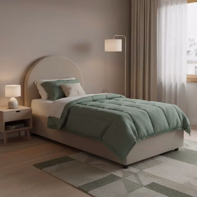 Aglie, Letto Singolo Contenitore Made in Italy, Grigio Tortora