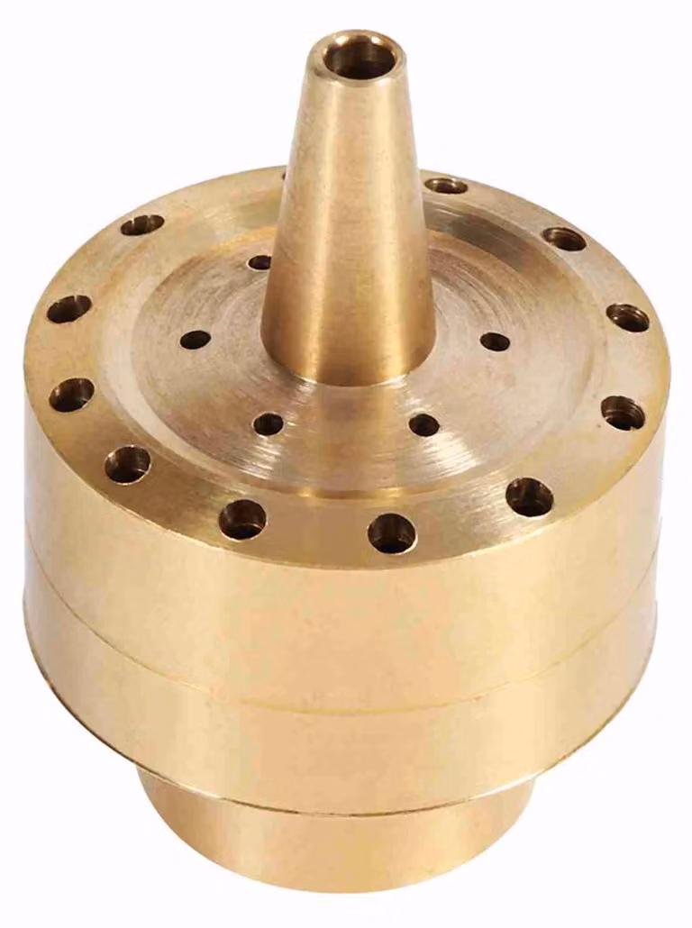 Colonna in ottone per fontana da giardino, getto d'acqua, irrigatore, ugello spray, finitura dorata (3/4")