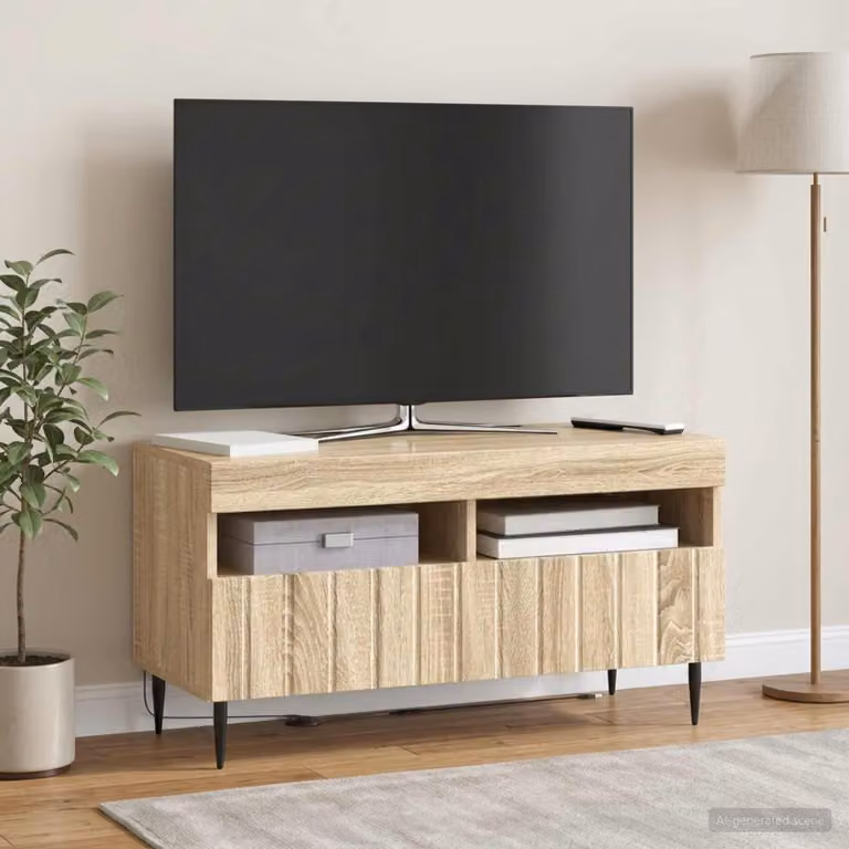 Mobile TV LED vidaXL ZWOLLE in Rovere Sonoma, L 81 cm x P 35 cm x H 43 cm