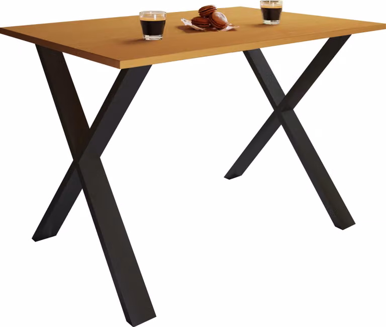 Tavolo da pranzo in legno Premium | H. 76 x W. 110 x D. 80 cm | Tavolo da cucina Tavolo da pranzo Xona X