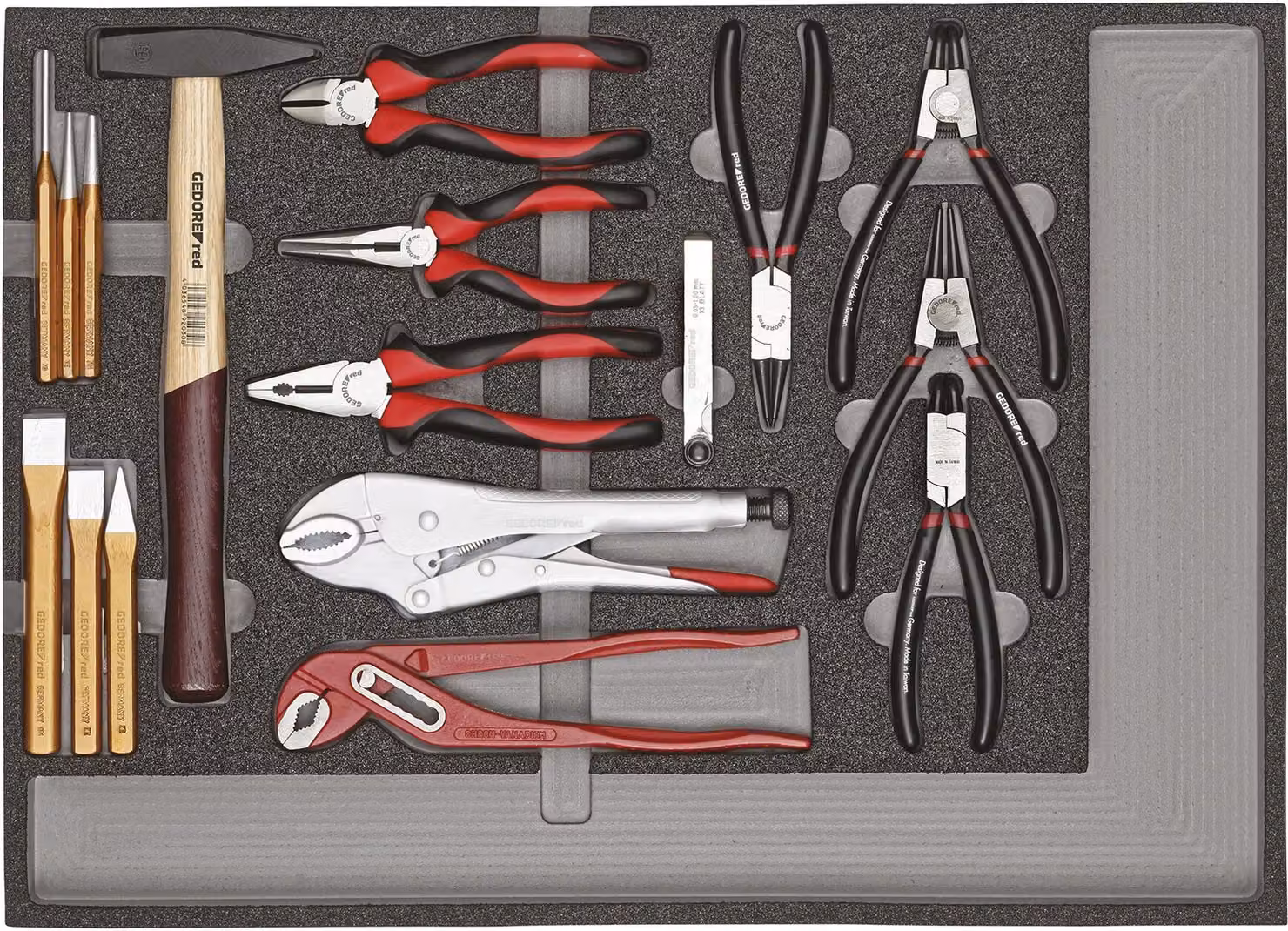 GEDORE rosso R22350001 Set di utensili pinze + utensili a percussione CT modulo 29 pezzi, 3301682