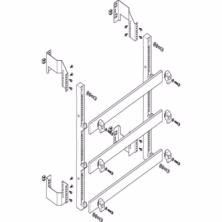 Modulo sbarra collettrice ABN piatto 2FB/5RE 185 mm con CU 50x10 mm, a 3 poli, EBM 150 mm MFSC25983