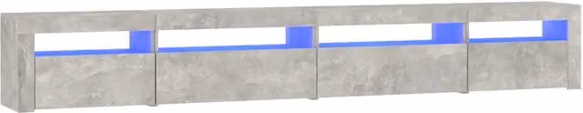 Mobile TV | Armadietto TV | Mobile Porta TV con Luci LED Grigio Cemento 270x35x40 cm