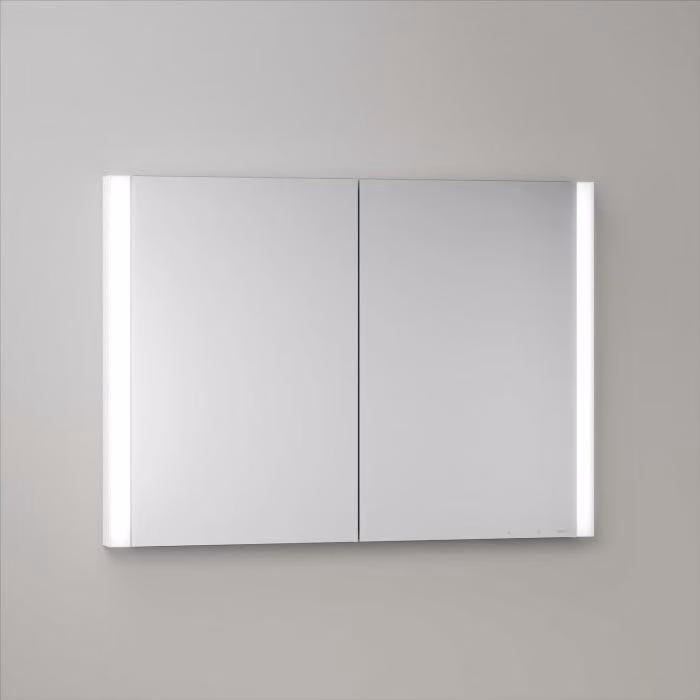 Mobiletti specchio a incasso LED Keuco Royal Metis, dimensioni 100 x 71 cm, 2 ante con riscaldamento a specchio