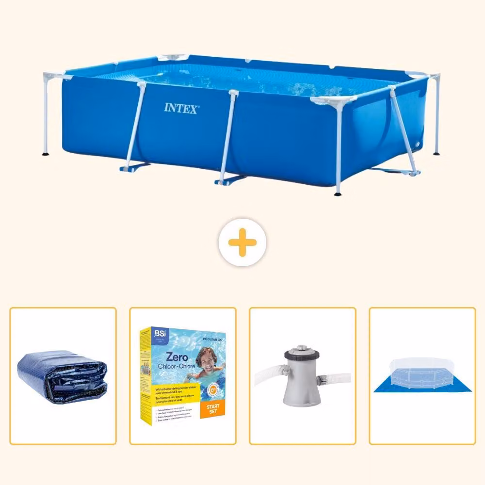 Piscina fuori terra rettangolare - 260x160x65 cm - 5 pezzi - Modello SCB8