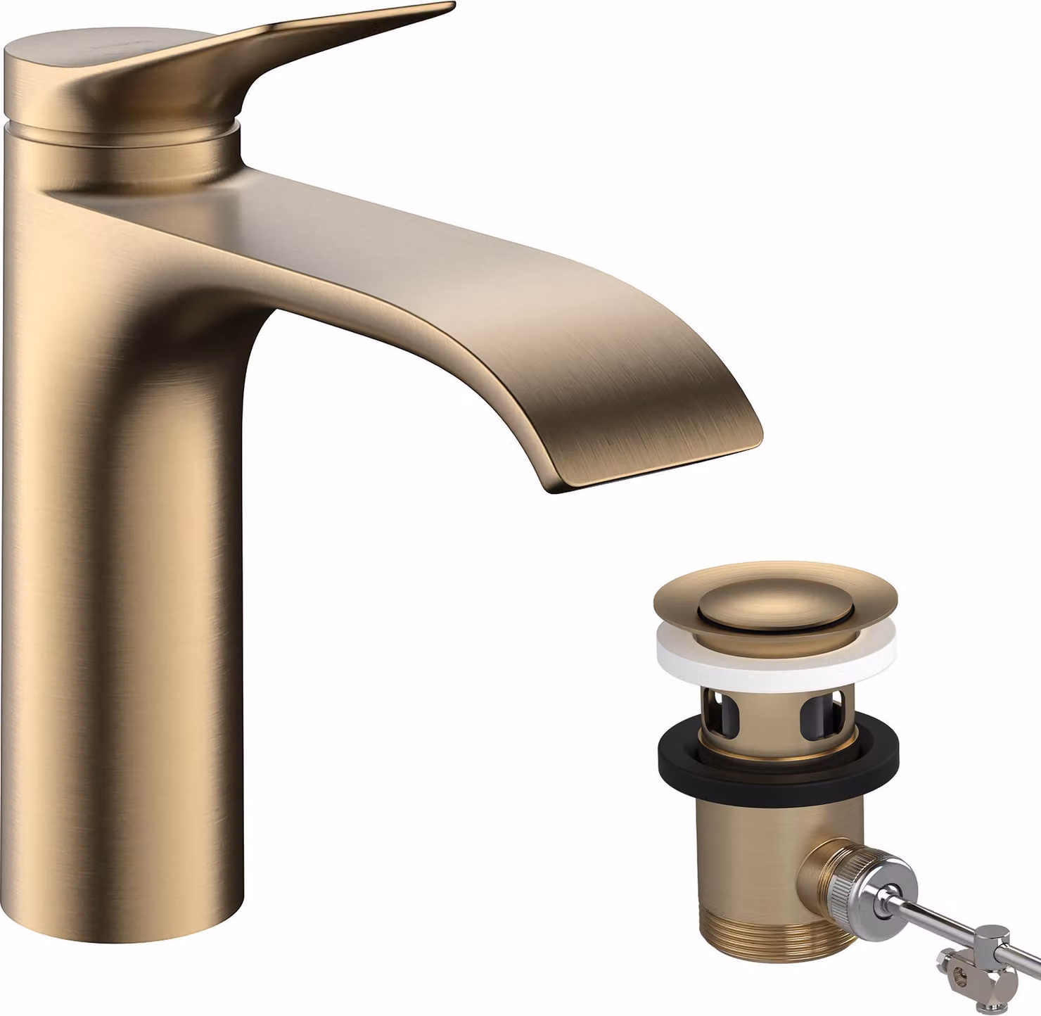 hansgrohe Vivenis Mitigeur monocommandé pour lavabo 110 avec vidage à tirette, saillie 146mm, CoolStart, 75023140, 75023140
