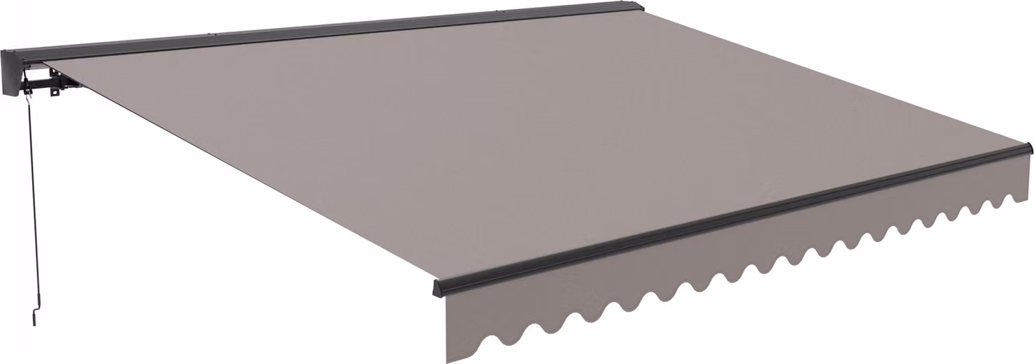 Tenda da sole semi-integrale 2,50x2m in alluminio talpa - Oviala Brehat