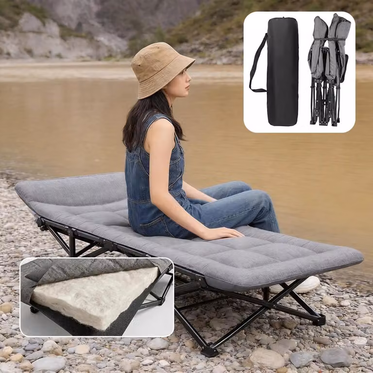 Letto pieghevole portatile per campeggio, ideale per l'uso all'aperto