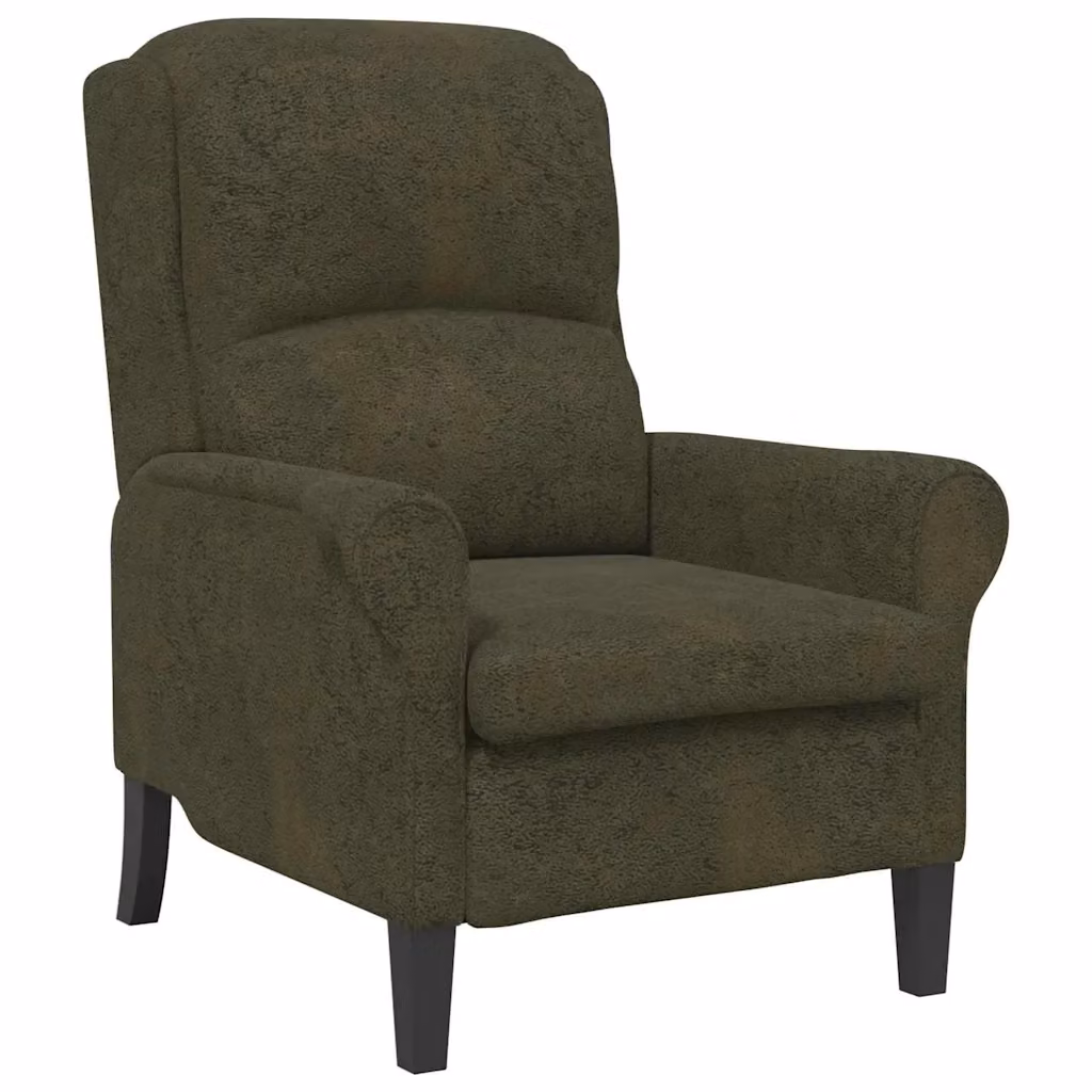 Poltrona moderna vidaXL in pelle sintetica verde con braccioli L/P/H: 76 x 94 x 102 cm – 2