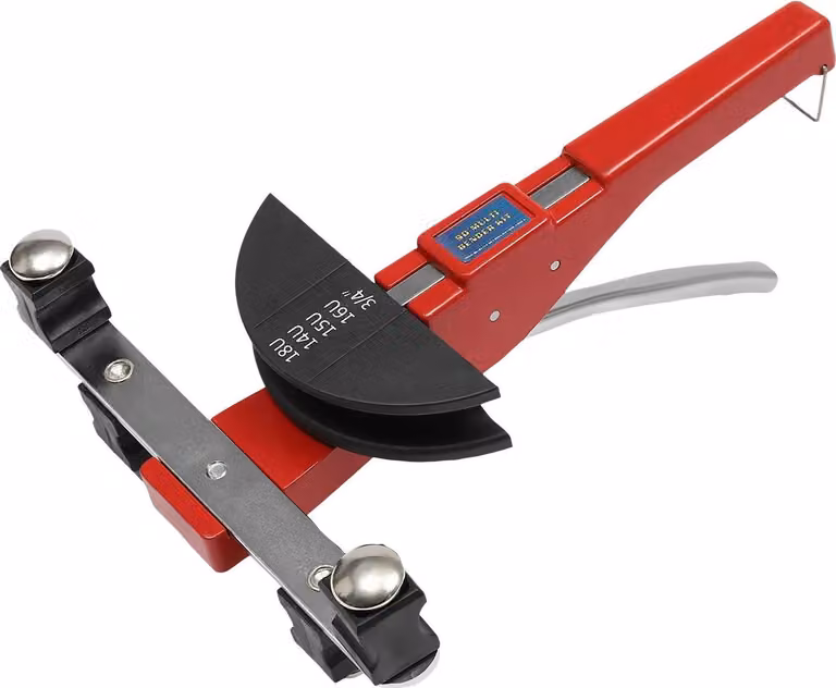 CT-999 - Set per piegare tubi - Manuale - Per tubi da 6-22 mm - 7 segmenti di piegatura - Fino a 90° - Per tubi in rame e alluminio - In valigetta - Rosso