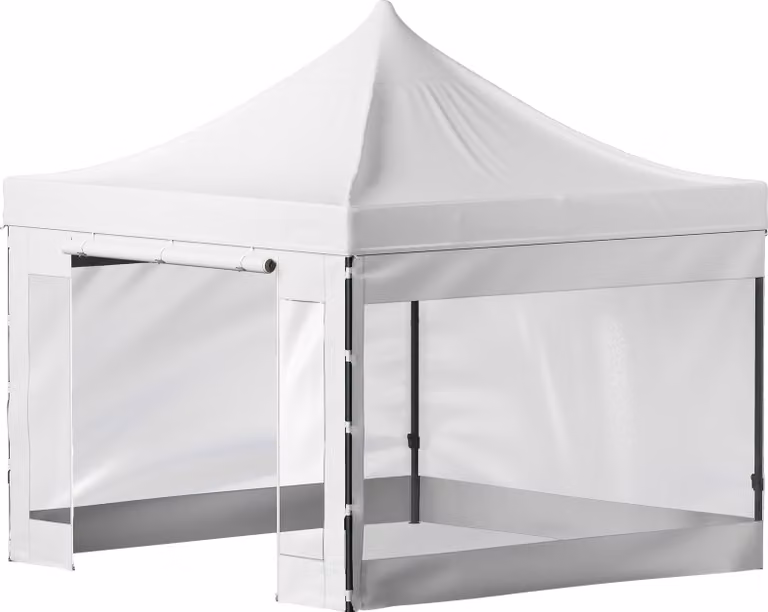 SucceBuy tenda pop-up a baldacchino, 3 x 3 m, per uso esterno, gazebo per patio, pareti laterali rimovibili, borsa con ruote, resistente ai raggi UV, impermeabile, protezione istantanea