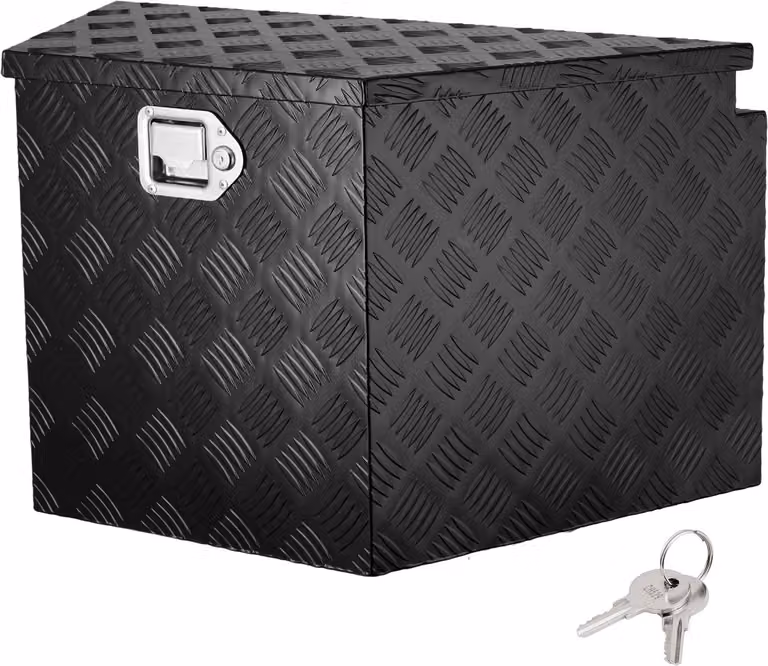 Cassetta porta attrezzi per rimorchi 990 x 419 x 305 mm, cassetta porta attrezzi per rimorchi in lega di alluminio con serratura e chiavi, cassetta porta attrezzi per camper ecc.