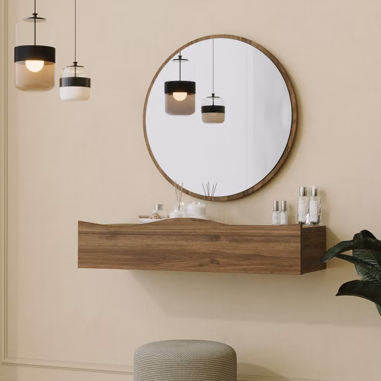 Skye Decor, Princesse - Walnut, cassettiera, 100% PANNELLI DI PARTICELLE RIVESTITI IN MELAMMINA, noce, 82 x 30 x 15 cm